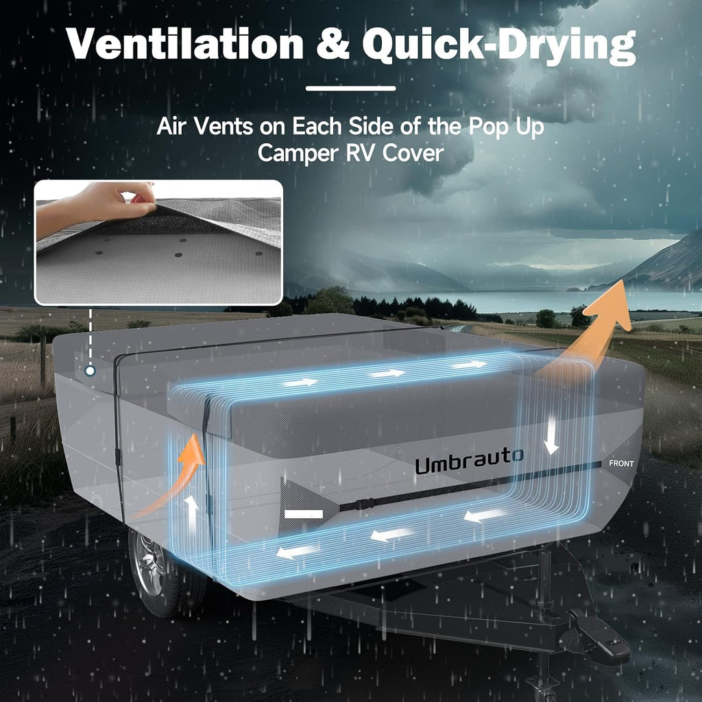 16'-18' 7 Layers Waterproof Polypropylene Pop Up Folding Camper Cover F271