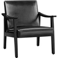 Black Faux Leather Accent Chairs O687222