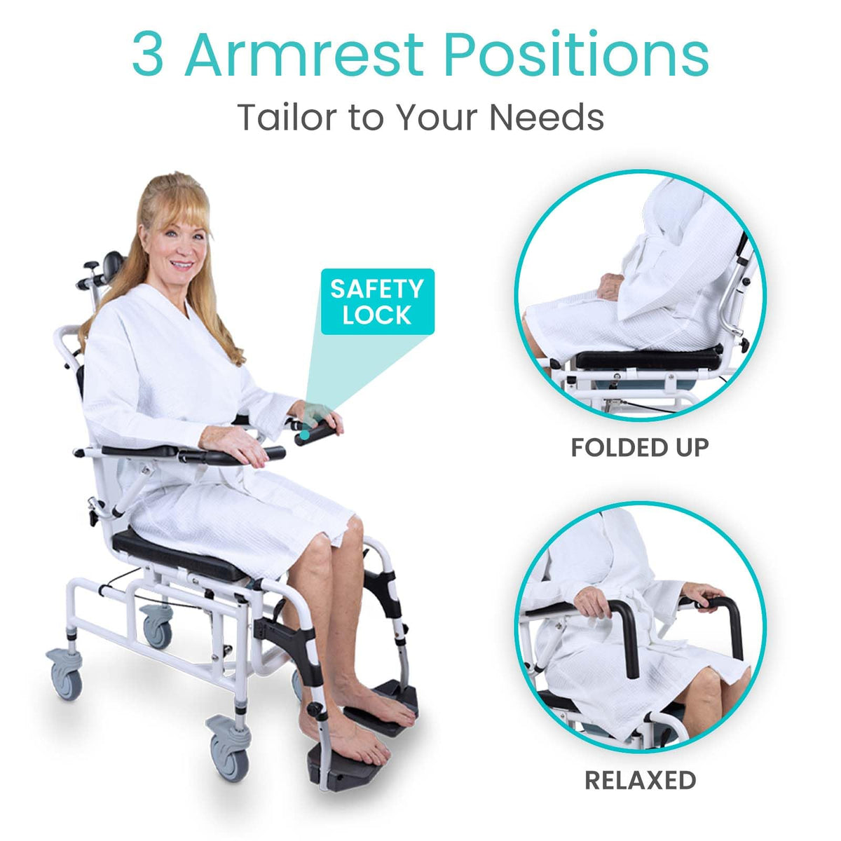 Reclining Shower Chair with Wheels K458016