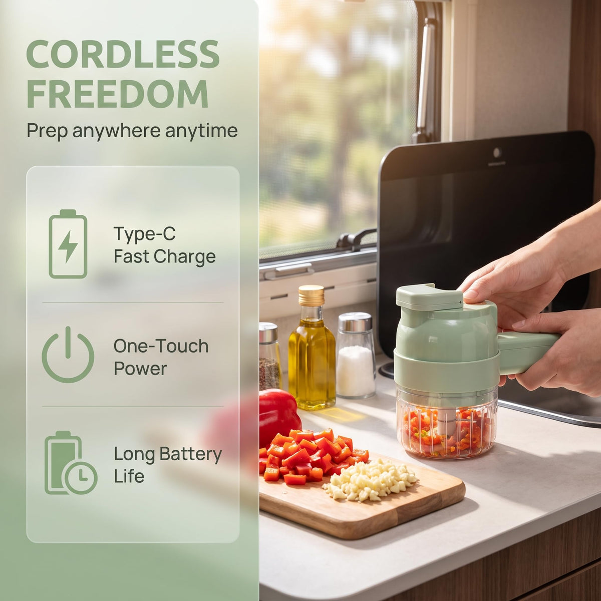 4-In-1 Electric Vegetable Cutter Set P229