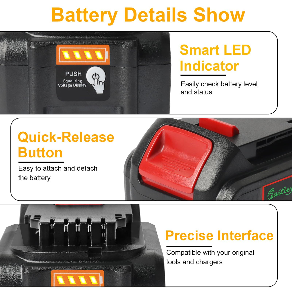2 Pack 20V 6.0Ah Replacement Battery T606533