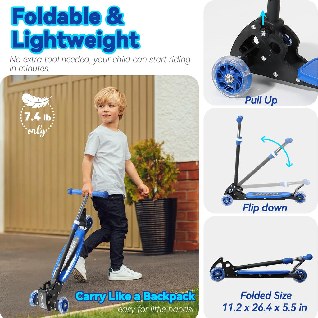 3 Wheel Kick Scooter with Extra-Wide Deck T931