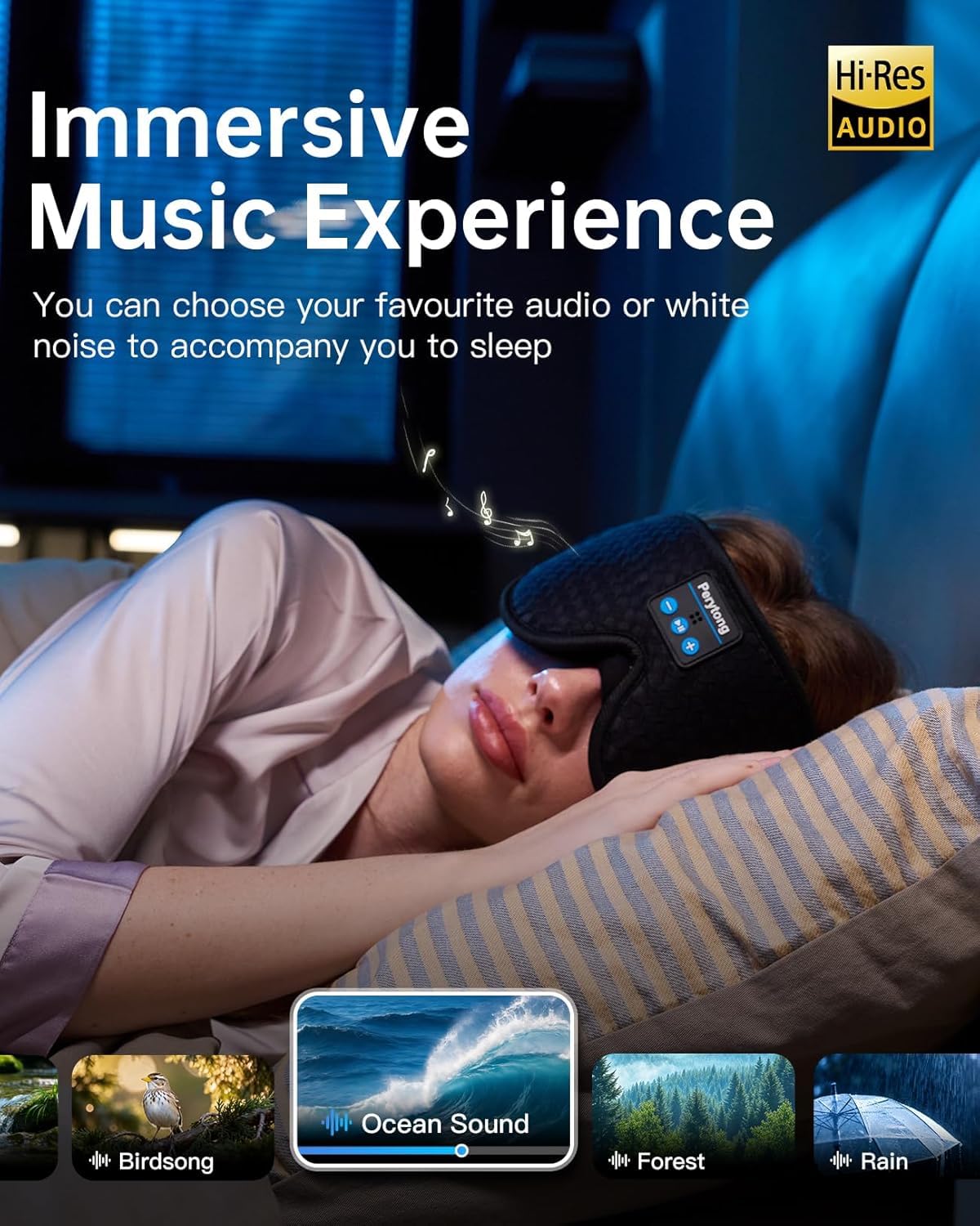 2 Pack Bluetooth Sleep Mask and Headband Headphones Set A864
