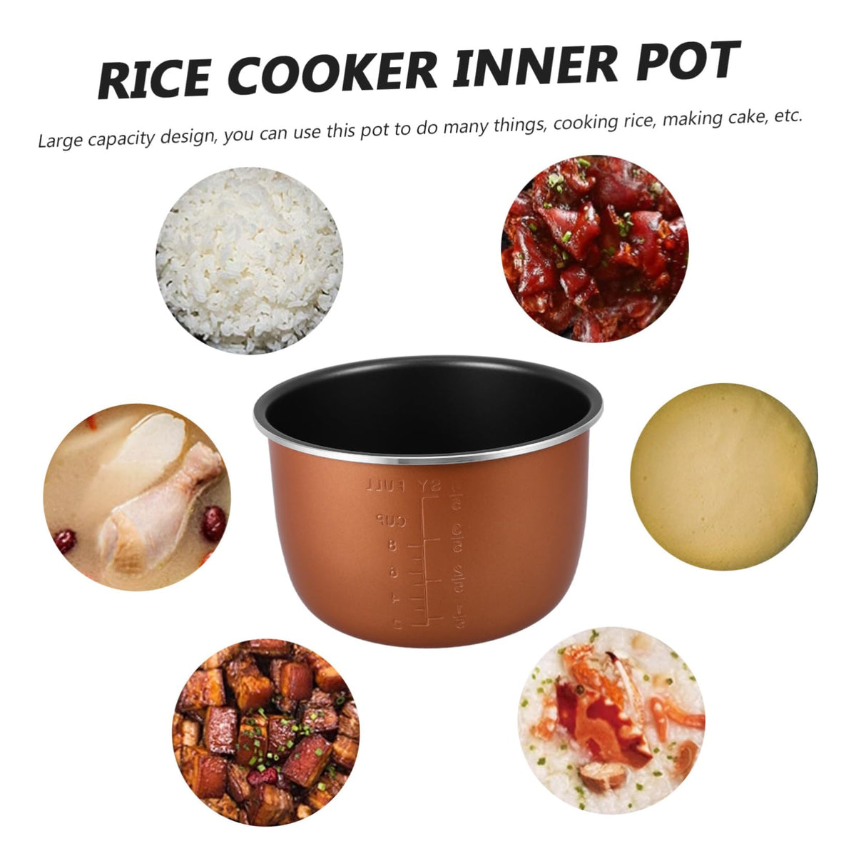 Aluminum Alloy Non-stick 4l Replacement Inner Pot I486416