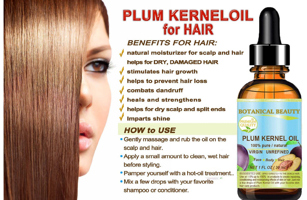100% Pure Natural Virgin Unrefined Cold Pressed Plum Kernel Oil 1 oz O457