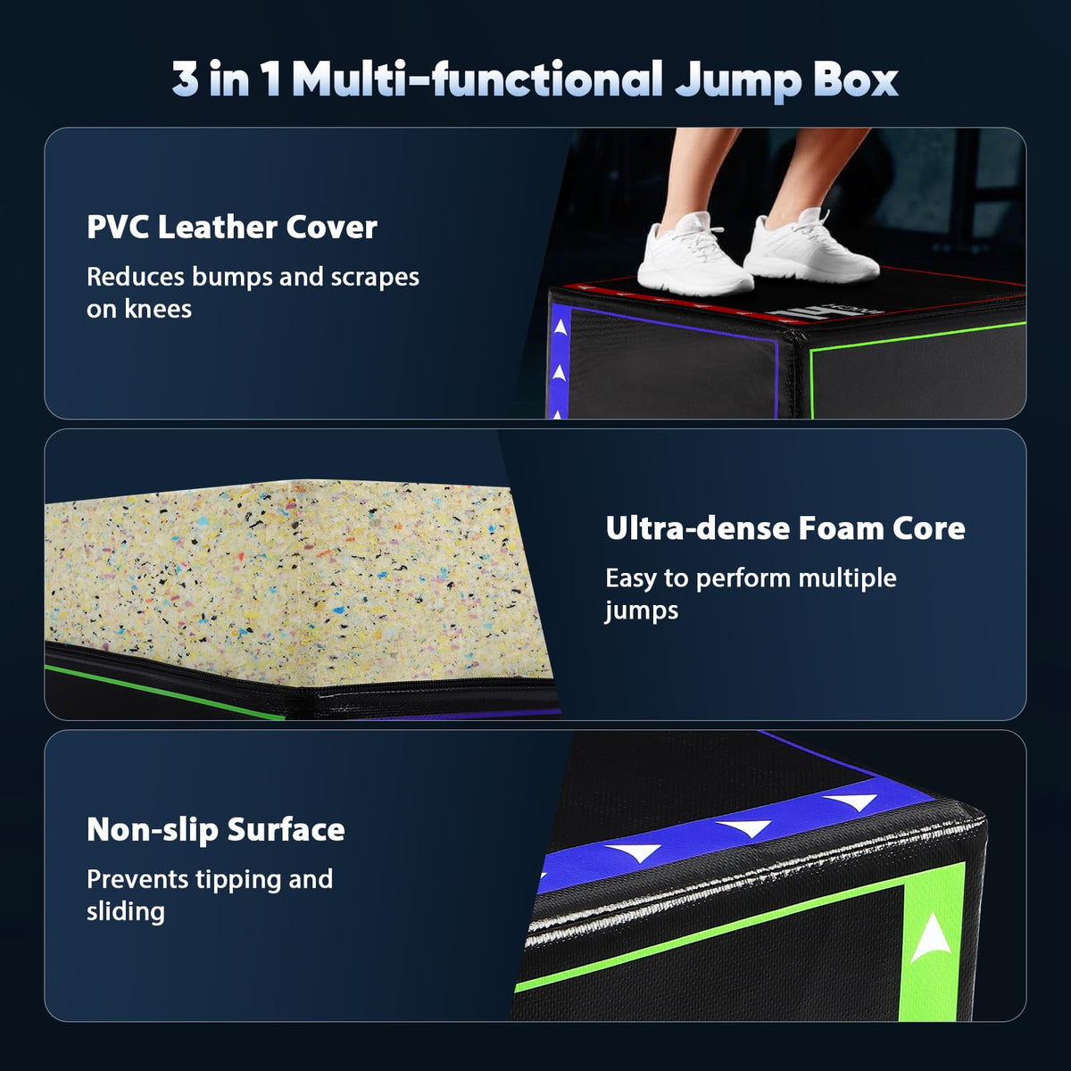 3 in 1 Foam Plyometric Jump Box N92499