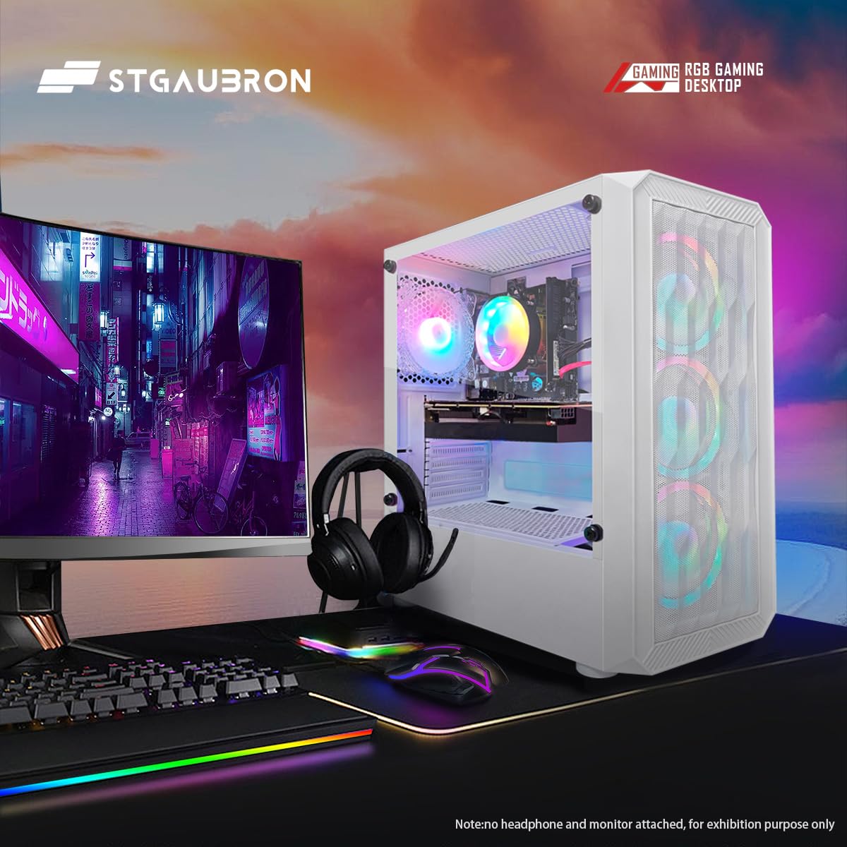 Gaming PC Bundle with 24Inch FHD LED Monitor F4589