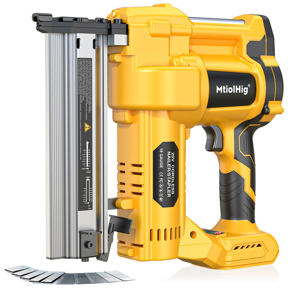 Cordless 2" Brad Nailer, 18 Gauge 2-in-1 Nail Gun/Staple Gun L2696