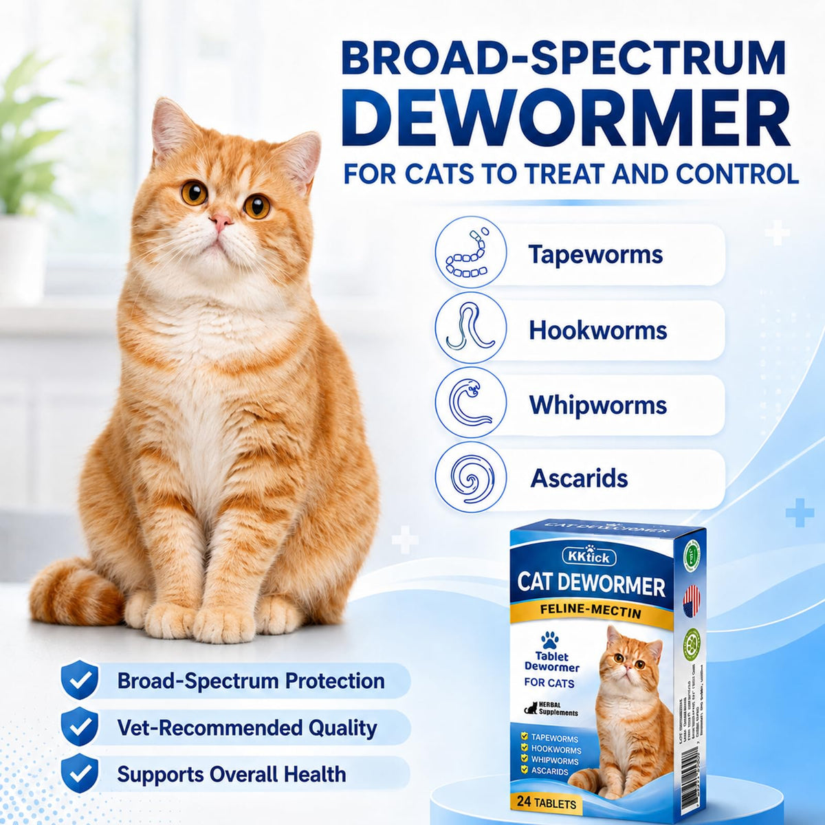 Cat Dewormer Tablets E119