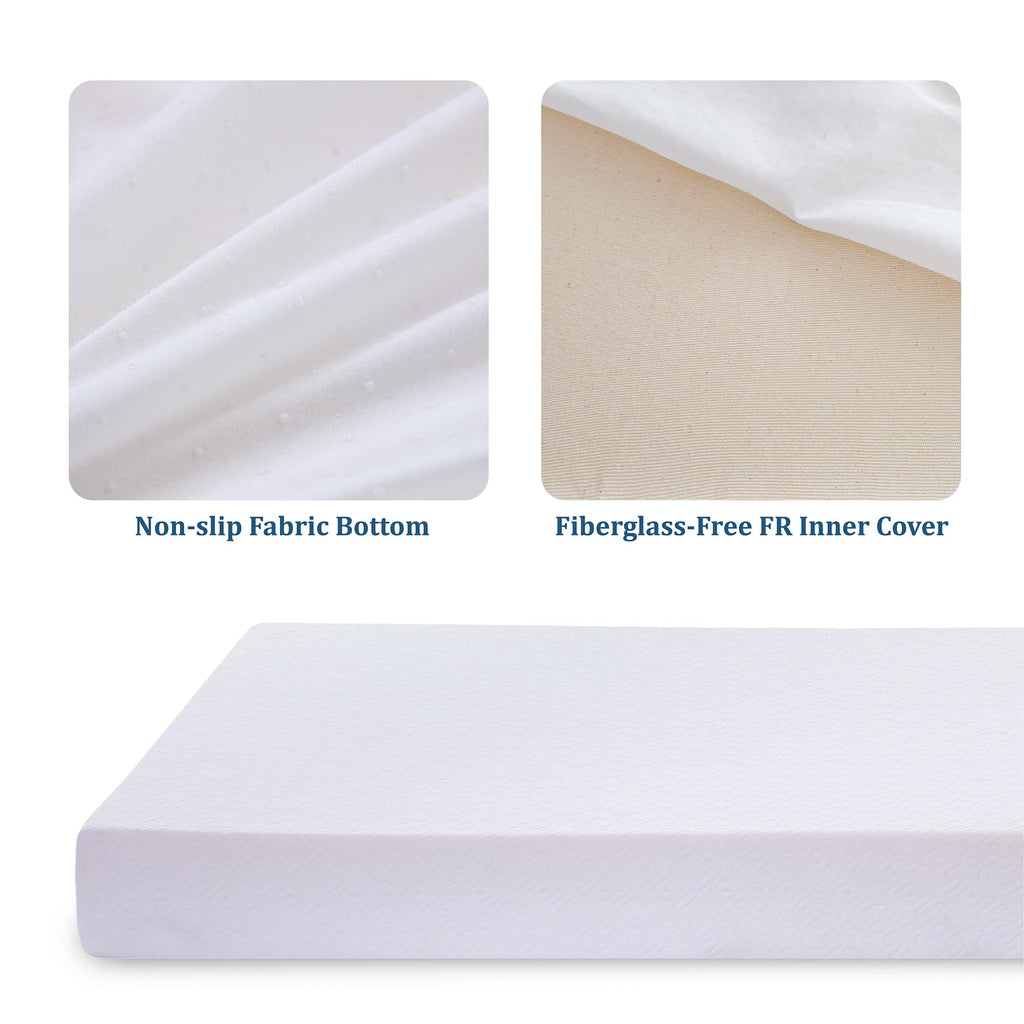 White 5 Inch Twin Memory Foam Mattress N419