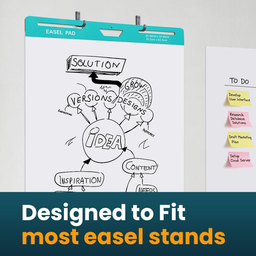 25x30 Inch Self-Adhesive Flip Chart Paper 10 Pack S12037