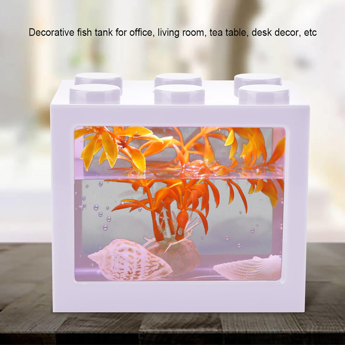Mini Fish Tank Aquarium Bowl with USB LED Light G701892