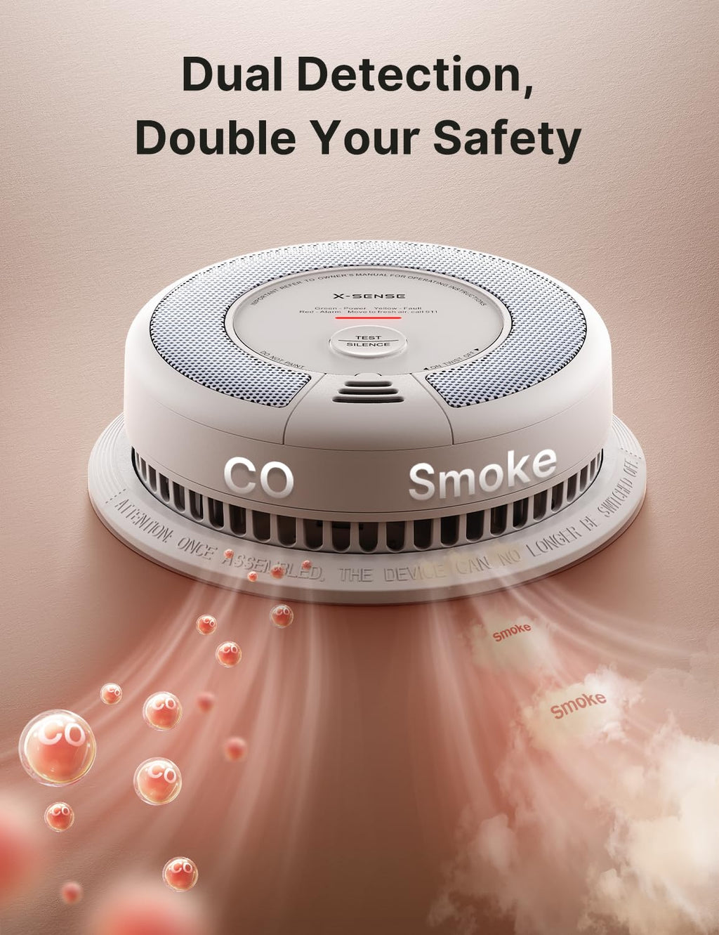 Wireless Interconnected Smoke and Carbon Monoxide Alarm 1-Pack and 3-Pack D107