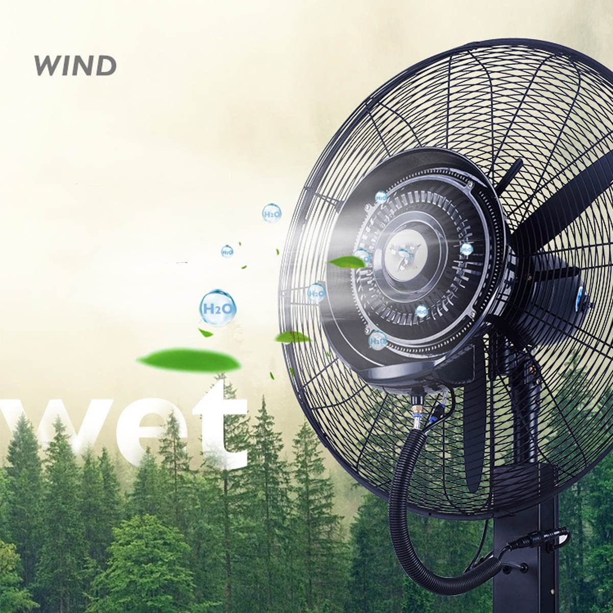 20 Inch High Velocity Metal Floor Fan with 3 Speed Settings H299