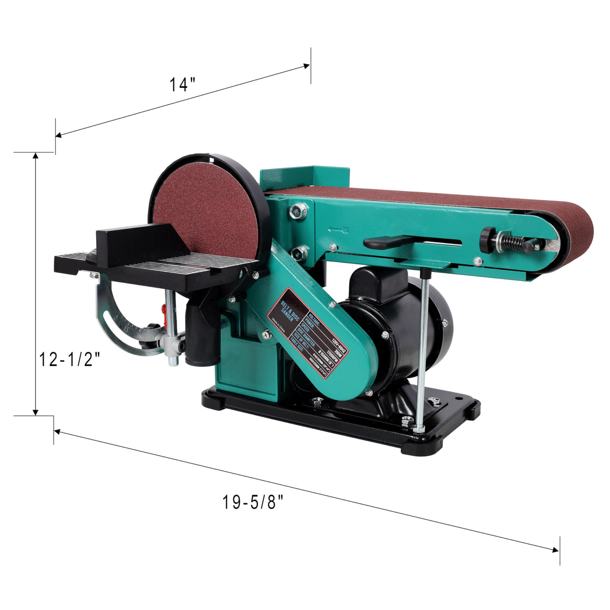 Belt Disc Sander 4x36 & 6 Inch Benchtop Cast Iron Base V775