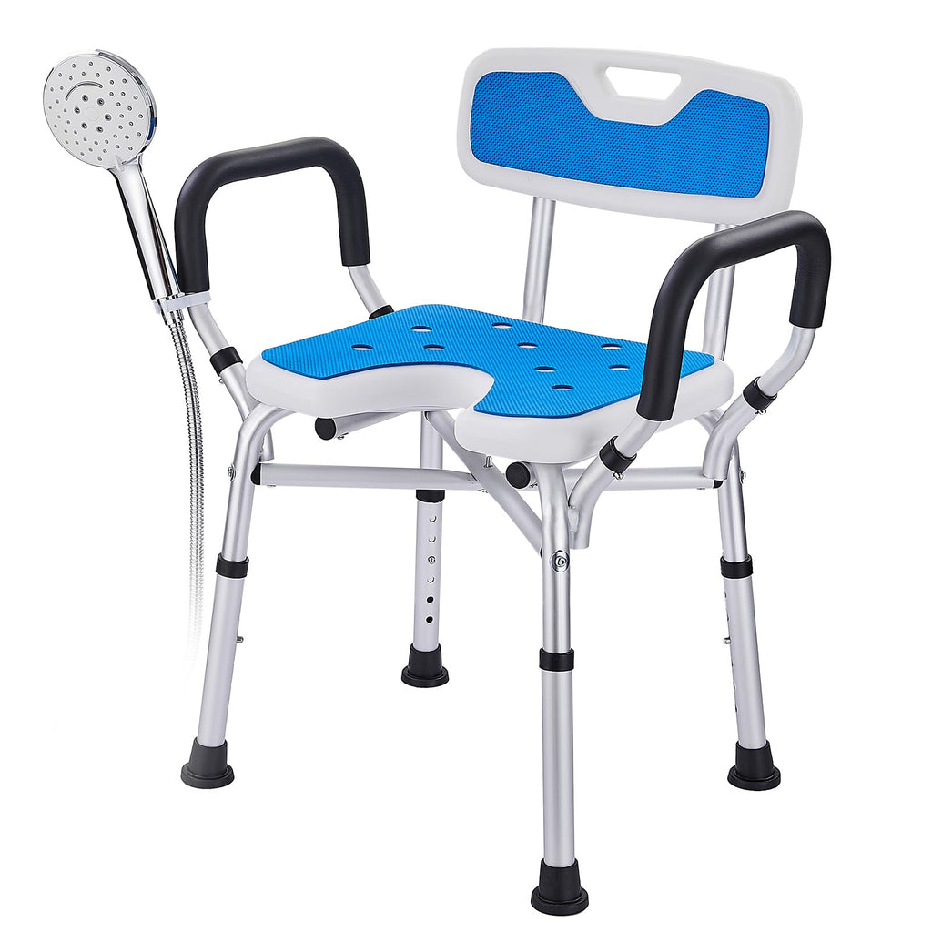 Shower Chair with Arms and Back, U-Shaped Seat X6111