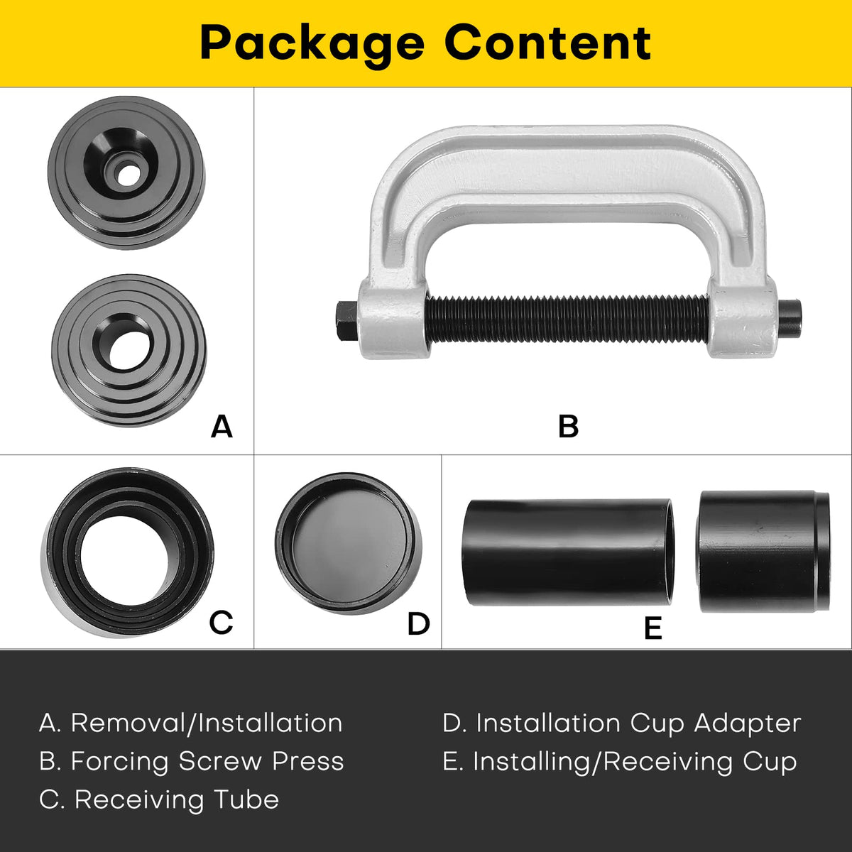 Heavy Duty Ball Joint Press & U Joint Removal Tools with 4-Wheel Drive Adapters C501
