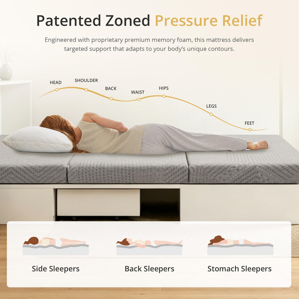 4 Inch Tri-Fold Gel Memory Foam Mattress K618547