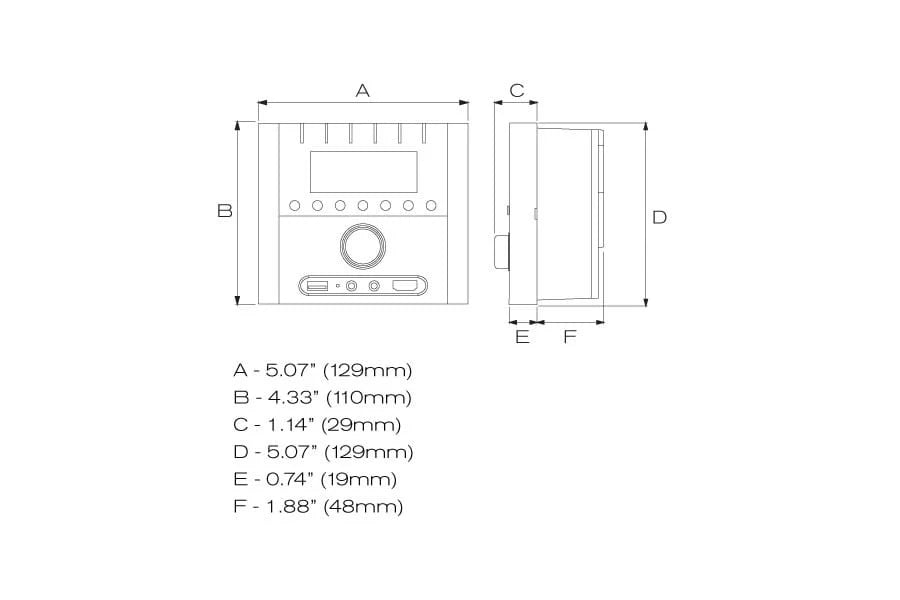 Bluetooth RV Receiver Stereo with 5.25 Speakers L726