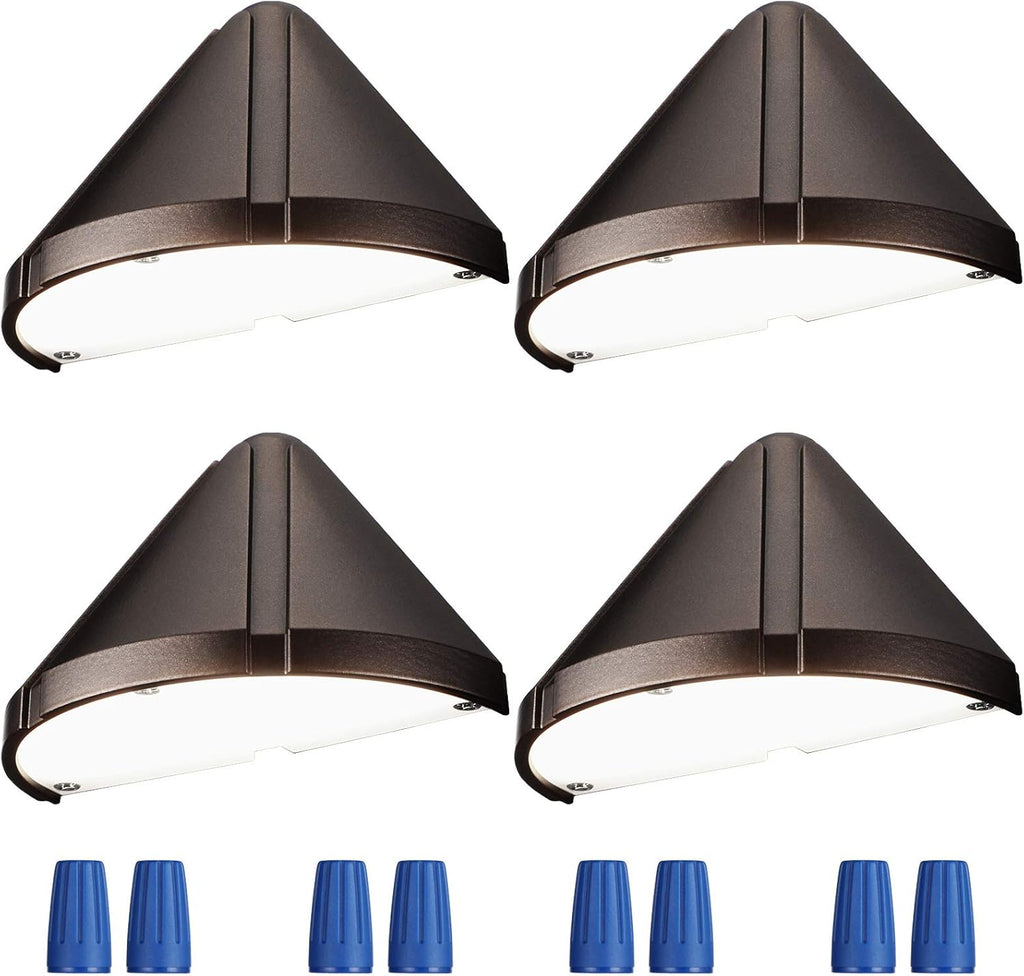 Pack of 4 LED Low Voltage Deck Lights, 4000K Cool White, Aluminum Housing H753