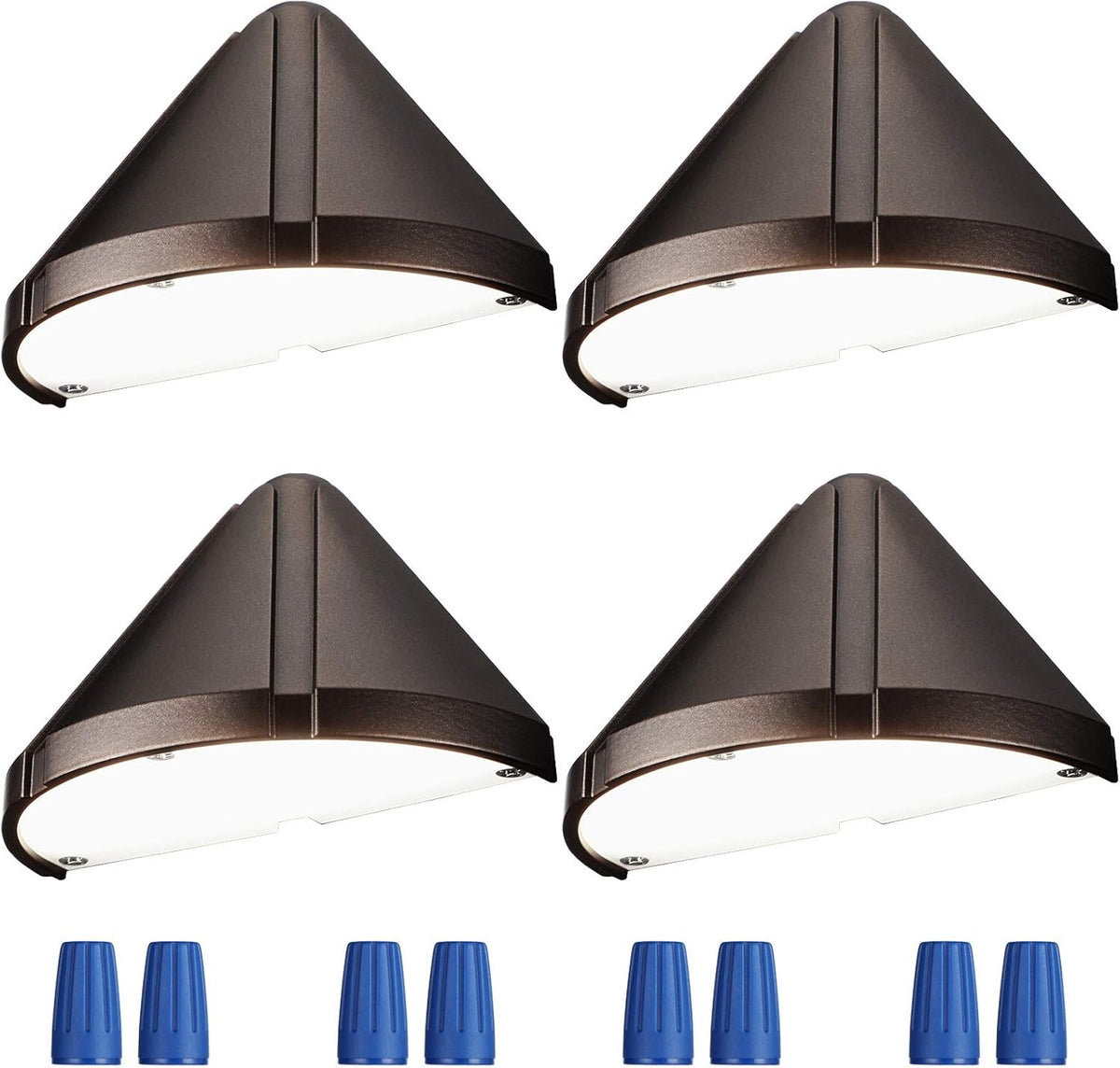 Pack of 4 LED Low Voltage Deck Lights, 4000K Cool White, Aluminum Housing H753