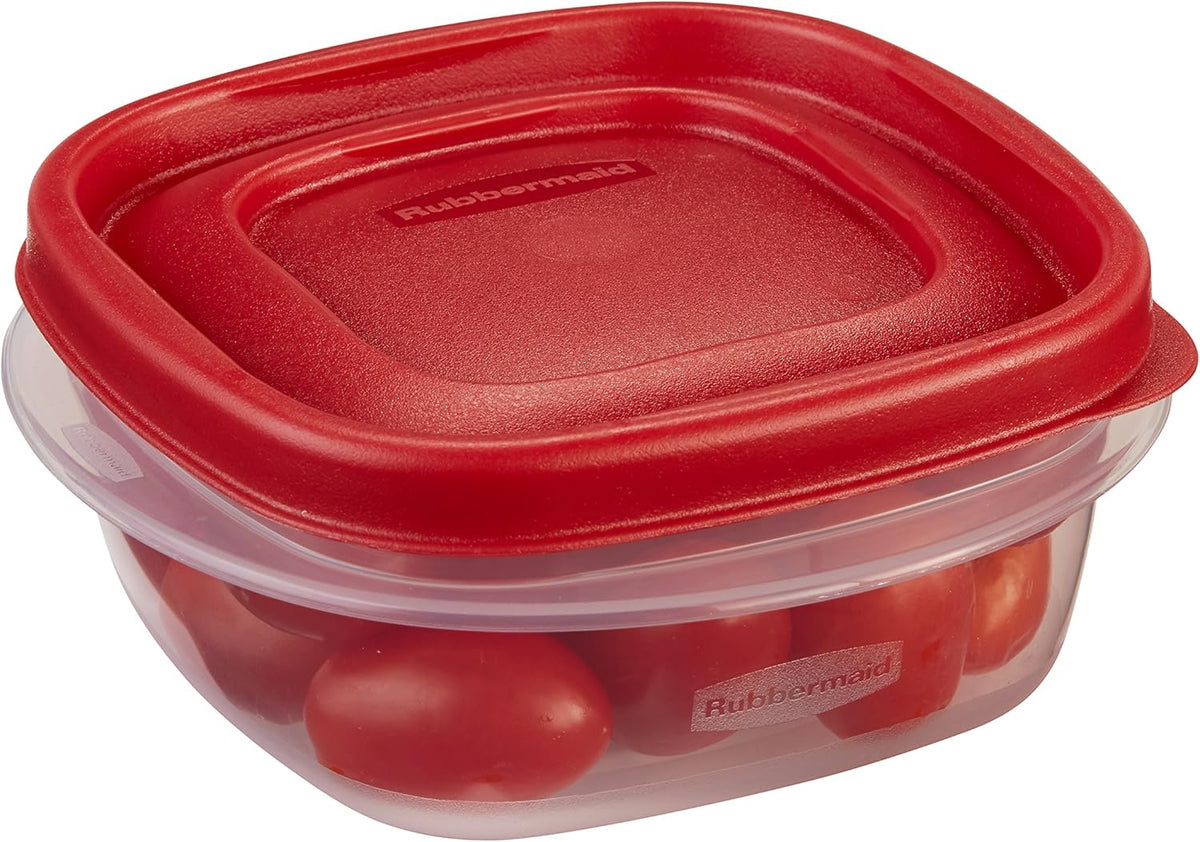 1.25 Cup Racer Red 4-Piece Food Storage Containers J542