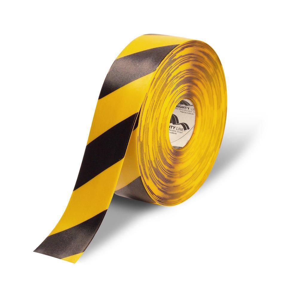 Yellow/Black 3inch x 100ft Industrial Floor Marking Tape A132377