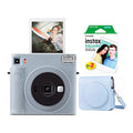 Glacier Blue Instant Camera Bundle with Square Film Twin Pack and Camera Case W4855