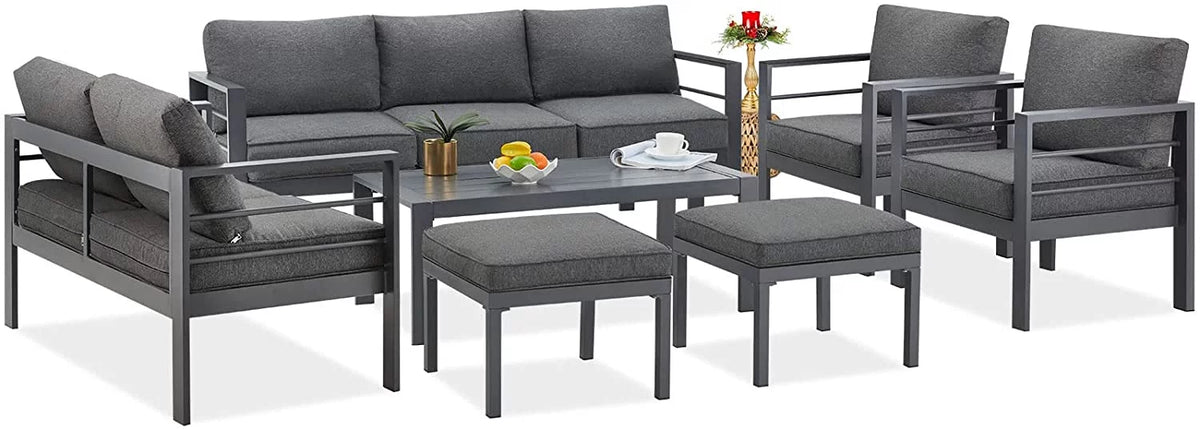 7 Pieces Aluminum Sectional Sofa V375