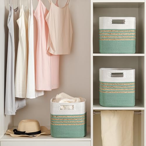 Set of 4 Water Hyacinth Storage Bins with Handles, Brown N4238