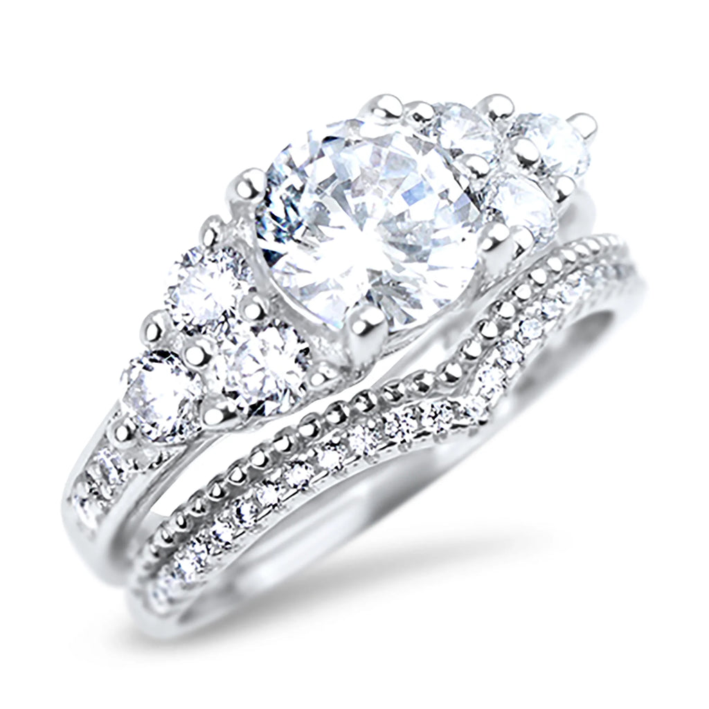 CZ Engagement Ring Set Size 7 E78168