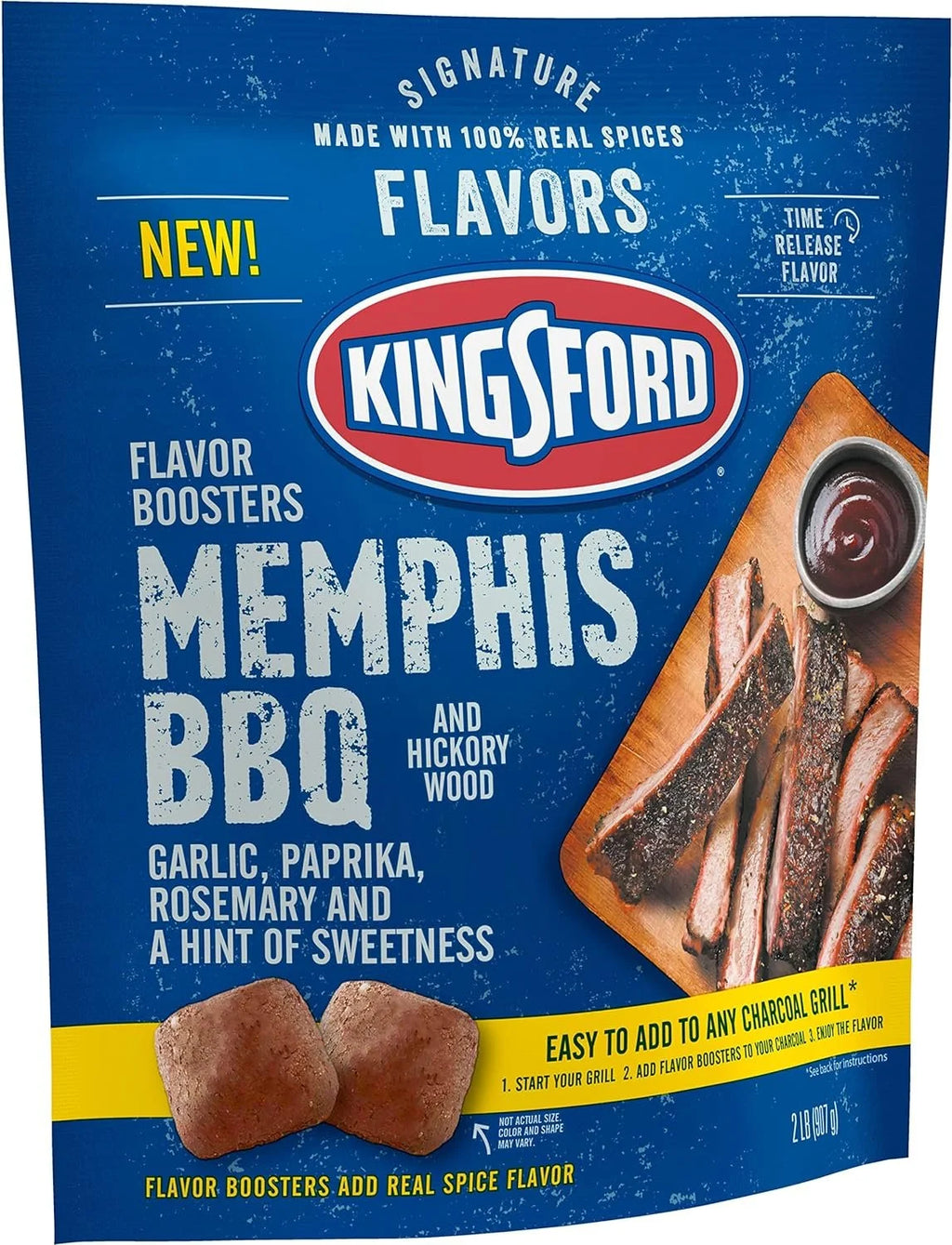 2 lb BBQ and Hickory Wood Flavor Boosters with Garlic, Paprika, Rosemary B113
