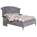 Queen Gray Platform Bed L6453