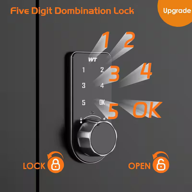 Black Metal Storage Cabinet with Combination Locks P348