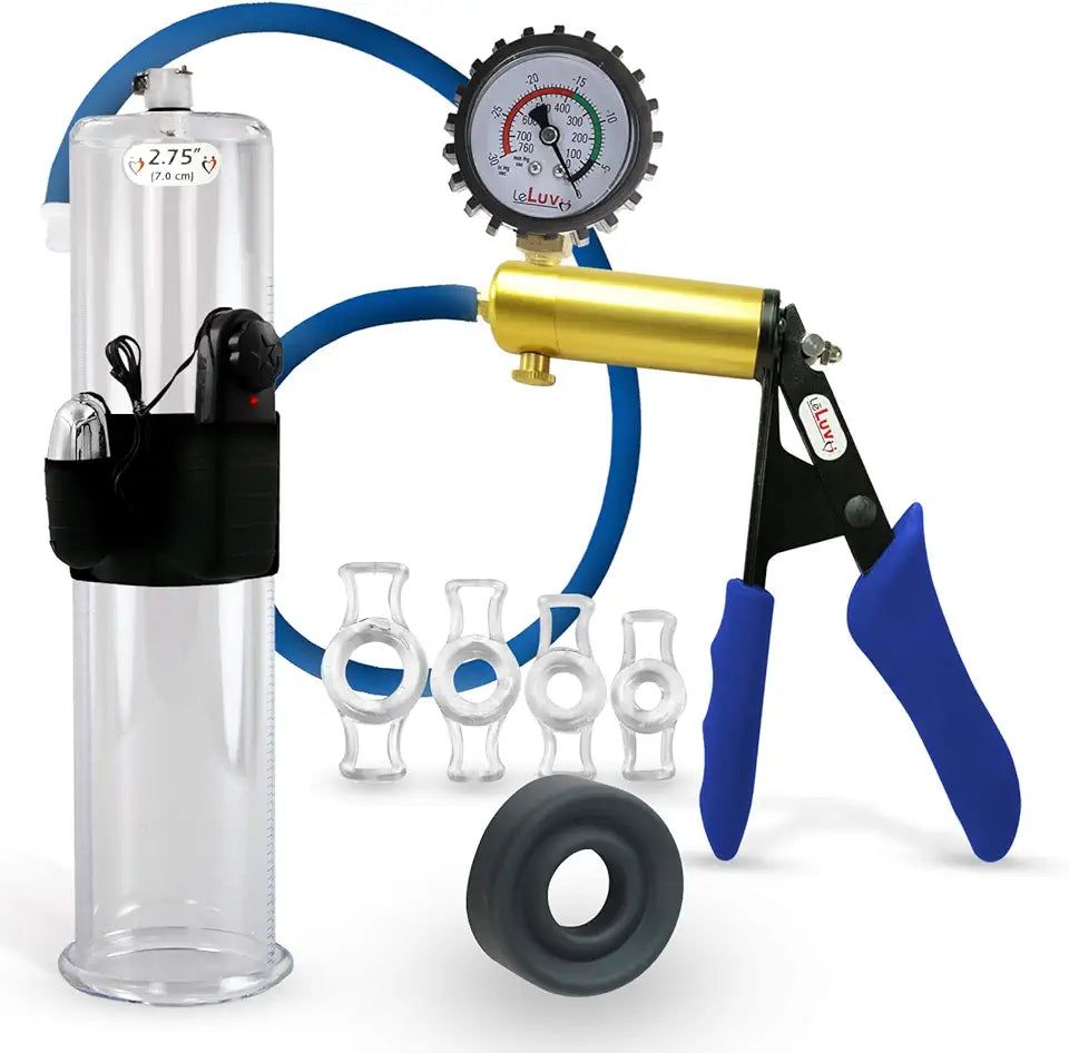 Penis Pump with 4 Constriction Rings L527