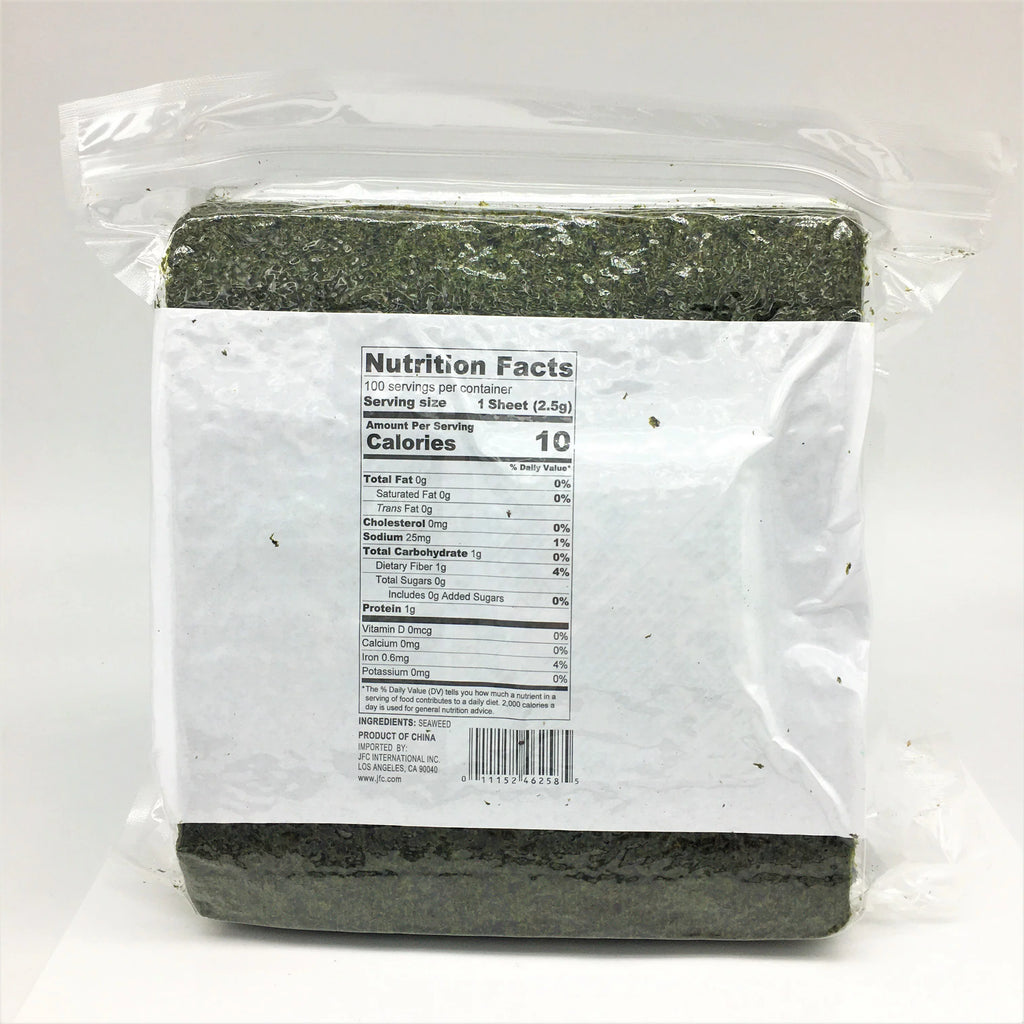 100 Full Sheets Roasted Seaweed Sushi Nori 8.8oz N76196