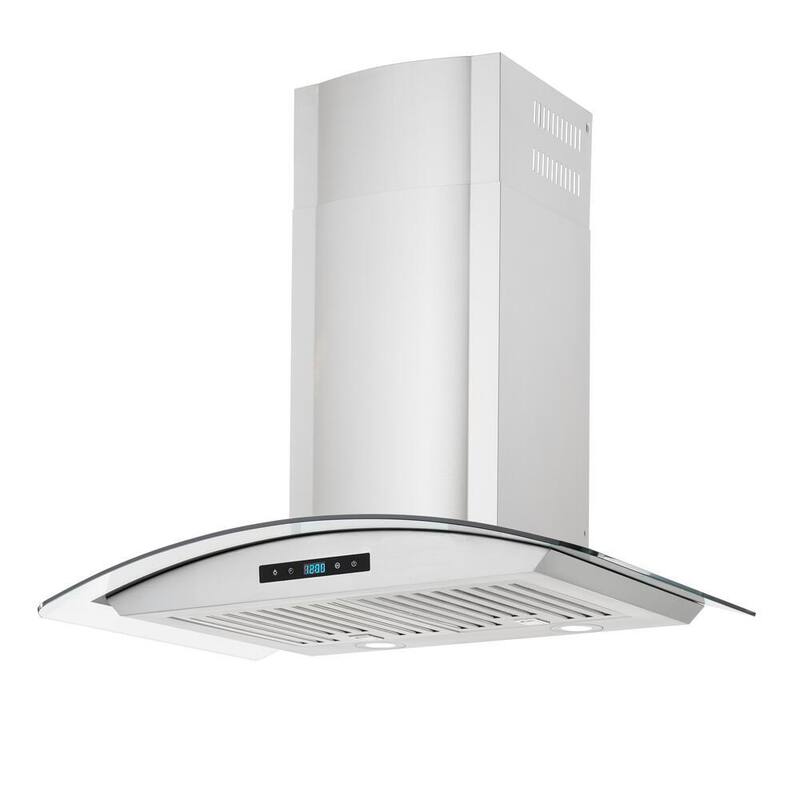 30 in. 500CFM Convertible Wall Mount Range Hood in Stainless Steel N2986
