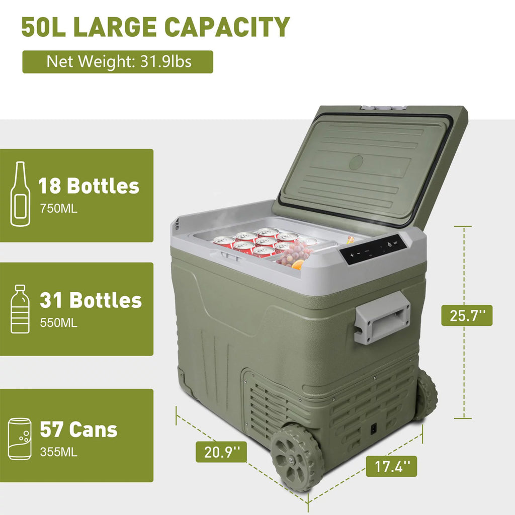 12 Volt 45.4 Quart Portable Freezer Electric Cooler T8449