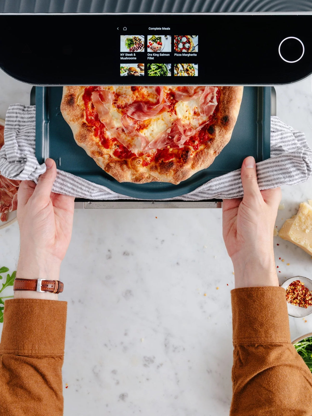Silver 10-In-1 Touchscreen Countertop Smart Oven J13719