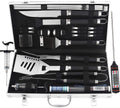 24PCS Stainless Steel BBQ Grill Tools Set with Meat Thermometer and Injector V8637