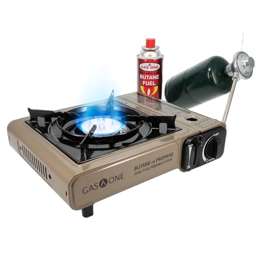 Portable Dual Fuel Propane Butane Stove with Carrying Case N39033