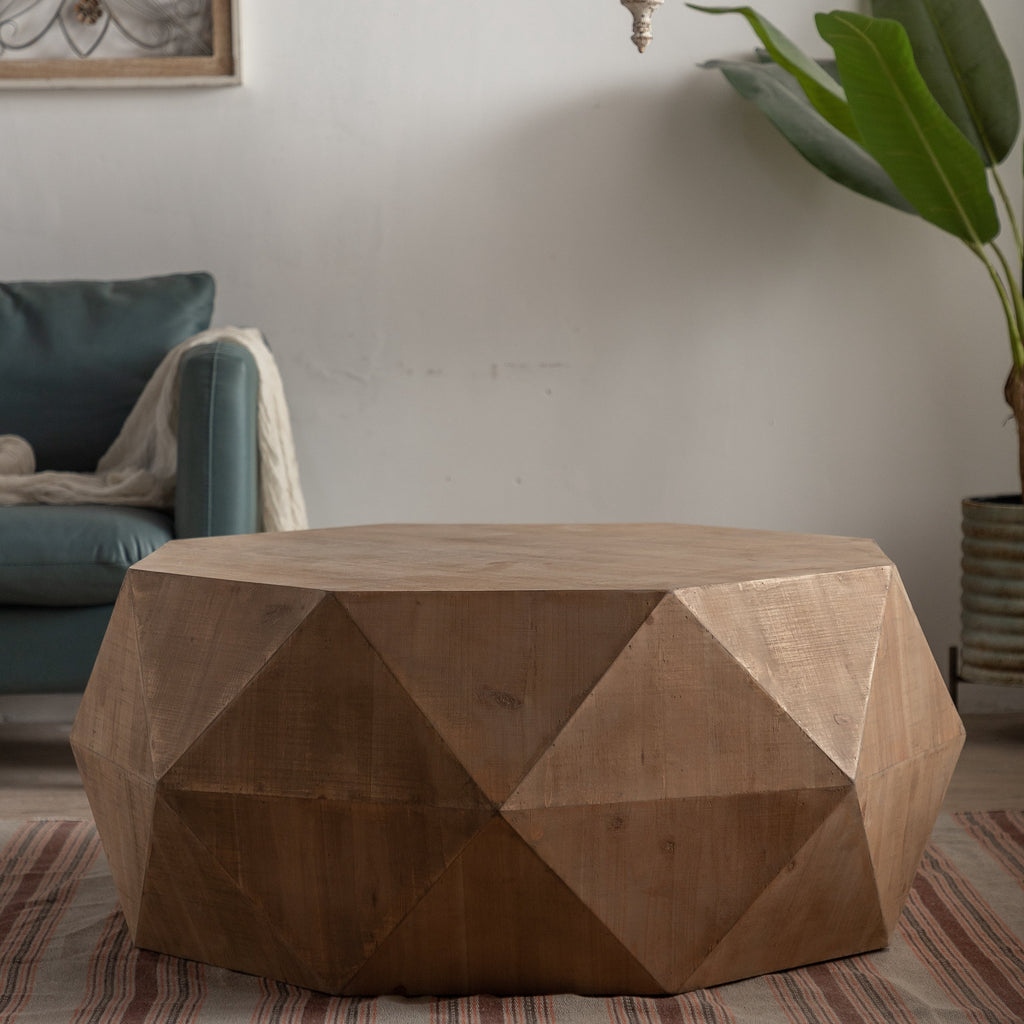 Vintage Retro Coffee Table with Embossed Design Z3181
