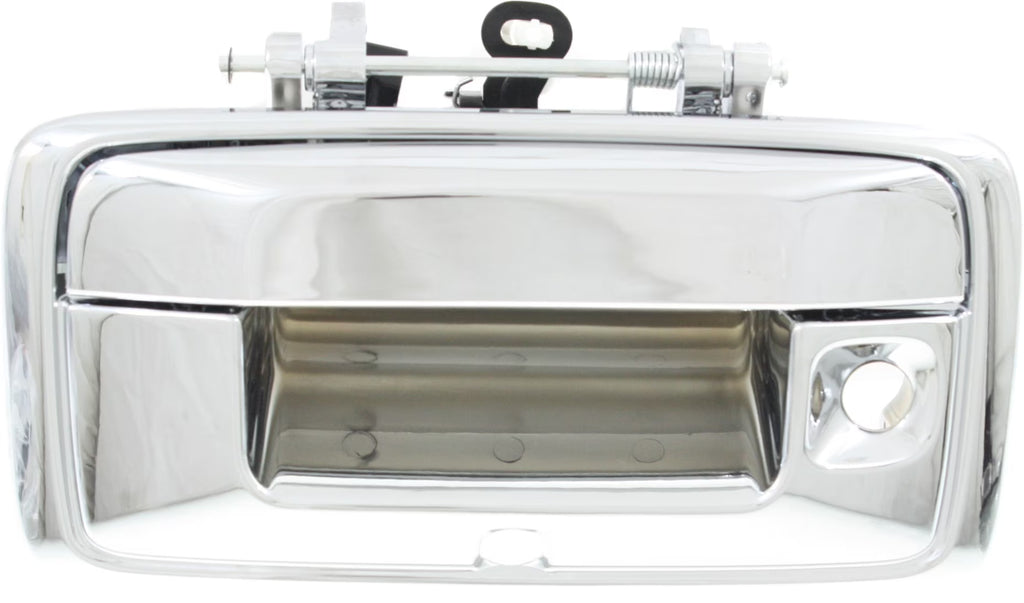 Chrome Tailgate Handle with Camera and Key Holes C725