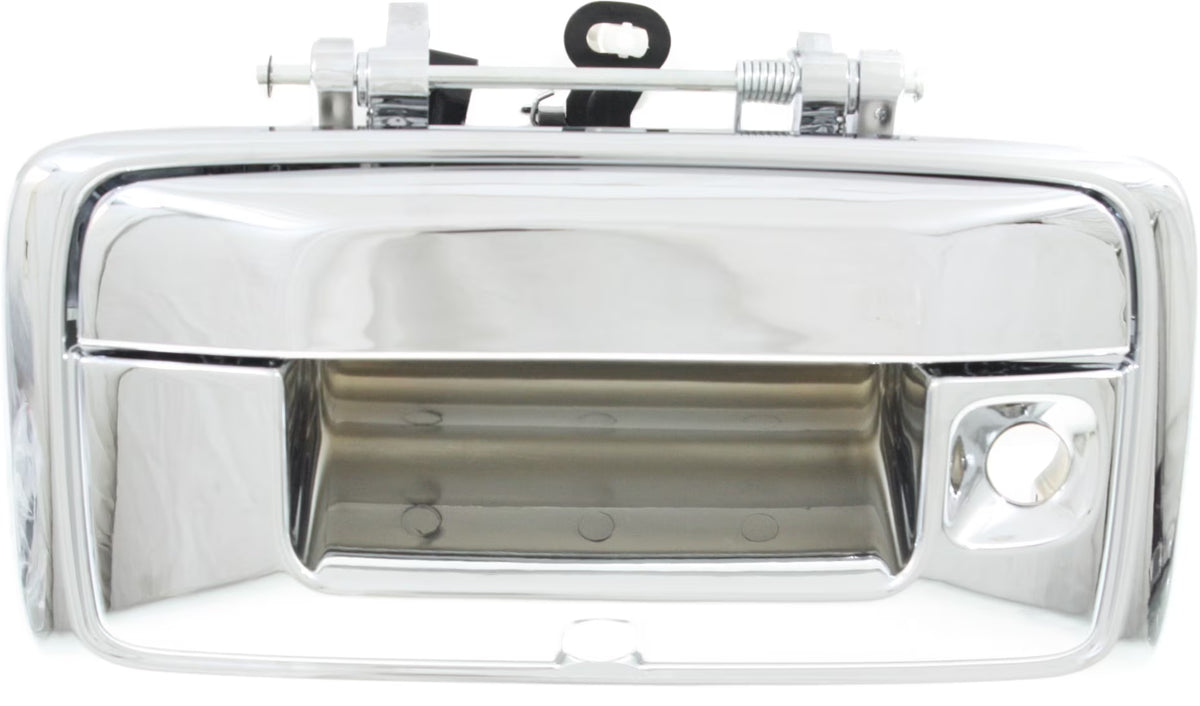 Chrome Tailgate Handle with Camera and Key Holes C725