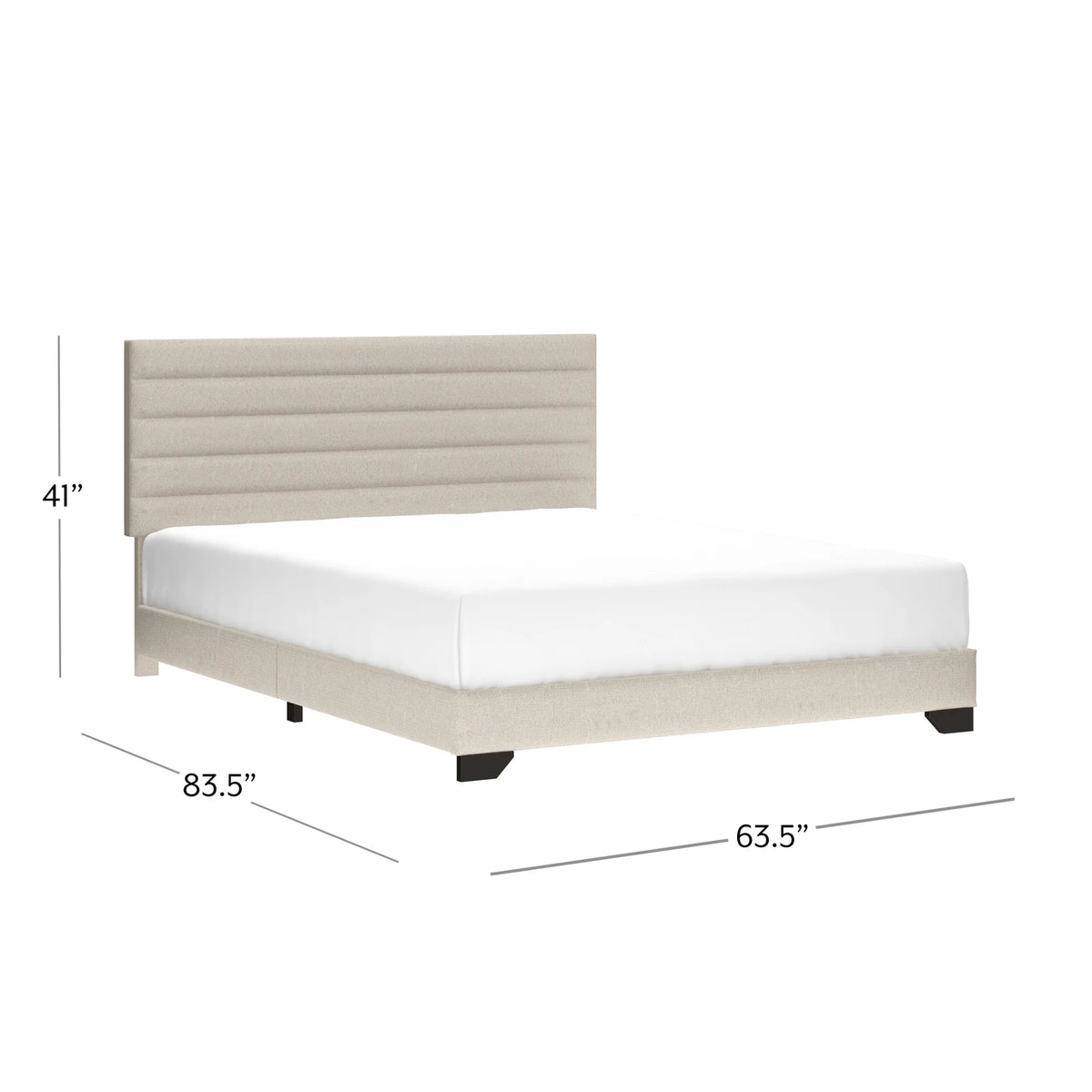 Queen Tufted Platform Bed Y173