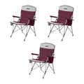 Gray 3 Pack Polyester Padded Arm Chair with Carry Bag P48101
