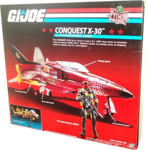 Conquest X-30 Vehicle Set with Openable Canopy, Removable Missiles, Removable Bombs A8258