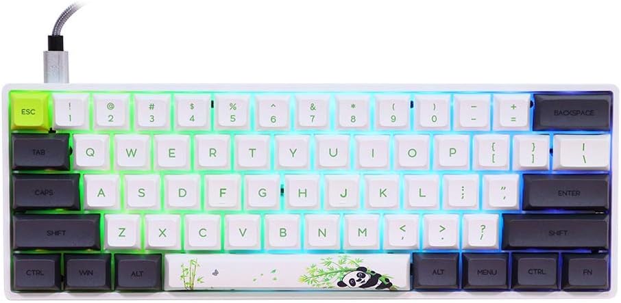 61 Keys 60% Hot Swappable Programmable Mechanical Gaming Wired Keyboard with RGB Backlit, Type-C Cable X743969