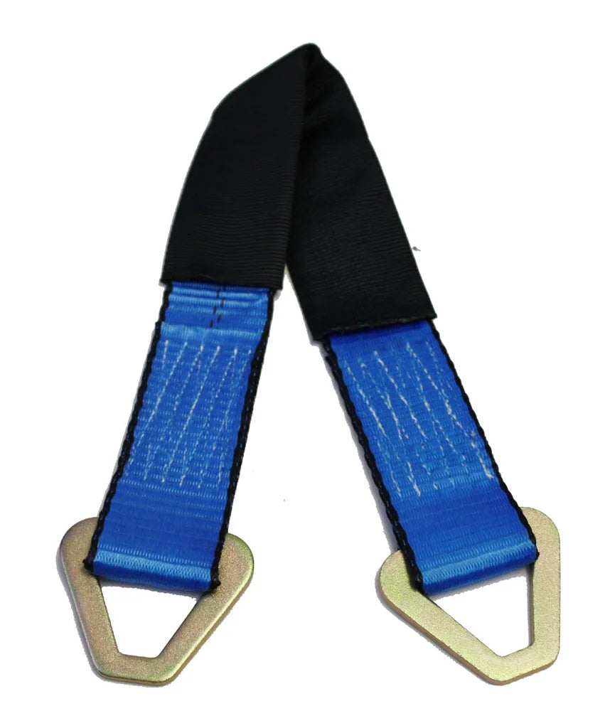 (4 Pack) 2" x 24" Heavy Duty Tie Down Axle Straps with D-Ring and Protective Sleeve, 10,000LBS Capacity R84771