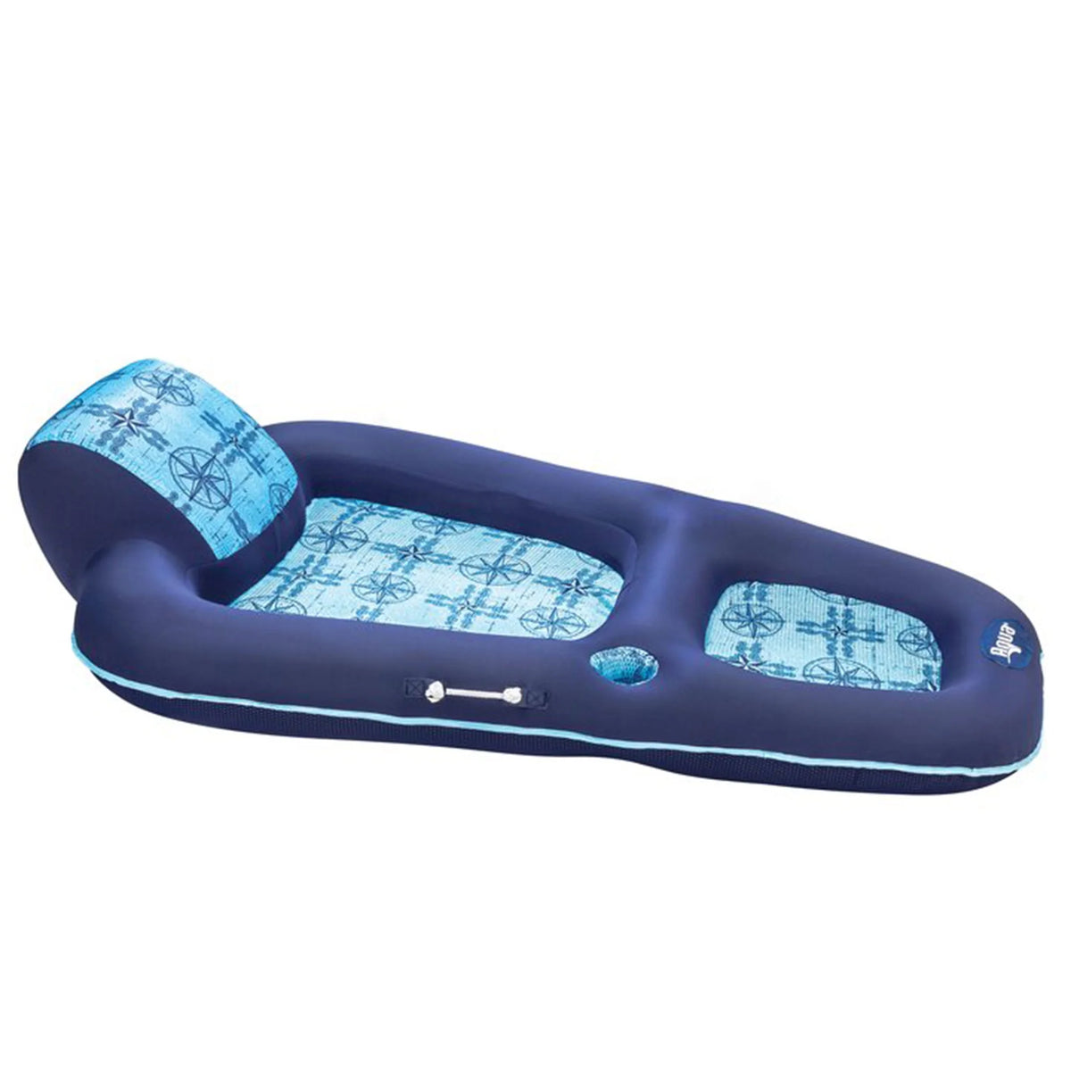 Blue Water Recliner Lounge Pool Float Chair with Headrest N167359